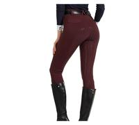XIEHYA Pantalones De Equitación Pantalones de equitación Silicona Antideslizantes, Secado rápido y Ajustados, for exámenes ecuestres Mallas De Equitación(Wine Red,M)