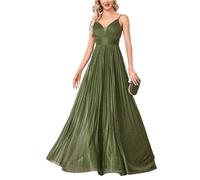 XIEHYA Vestidos de Noche Elegantes una línea hasta el Suelo sin Espalda Formales con Cuello en V Profundo Vestidos Fiesta Boda cóctel for Mujer para Boda, Bola, Fiesta(XL(12))