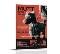 XIEJIANPPOZWE MUTT - Póster de Leon Thomas para espacios interiores, lienzo adecuado para salas de estar, dormitorios, oficinas y pasillos.