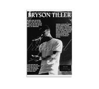 XIEJIANPPOZWE Póster Bryson Tiller para espacios interiores; lienzo adecuado para salas de estar, dormitorios, oficinas y pasillos.