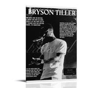 XIEJIANPPOZWE Póster Bryson Tiller para espacios interiores; lienzo adecuado para salas de estar, dormitorios, oficinas y pasillos.