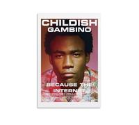 XIEJIANPPOZWE Póster de álbum de Because The Internet Childish Gambino__ para espacios interiores; lienzo adecuado para salas de estar, dormitorios, oficinas y pasillos.
