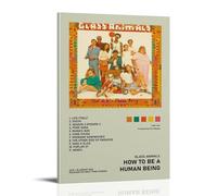 XIEJIANPPOZWE Póster de animales de cristal Cómo ser un ser humano para espacios interiores; lienzo adecuado para salas de estar, dormitorios, oficinas y pasillos.