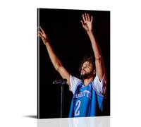 XIEJIANPPOZWE Póster de J. Cole para espacios interiores; lienzo adecuado para salas de estar, dormitorios, oficinas y pasillos.