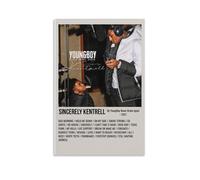 XIEJIANPPOZWE YoungBoy Never Broke Again Sincerely Kentrell Póster para espacios interiores; lienzo adecuado para salas de estar, dormitorios, oficinas y pasillos.