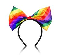 XIELIME Diadema para el Día del Orgullo Gay, diadema de arco iris, diadema grande para el cabello, accesorios para el cabello LGBTQ, accesorios para el cabello en forma de arco iris, suministros de