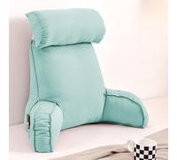 XIEMINLE Almohada de lectura grande para sofá, silla, cama, cojín para abrazar, cojín de apoyo lumbar, cojín de respaldo, almohada de cintura para leer, 75 x 40 x 55 cm, verde1