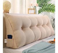 XIEMINLE Almohada lumbar triangular para cabecero de cama, ventana salediza, sofá tatami, dormitorio, reposacabezas de cama, cojín de respaldo de lectura, almohada de lectura, cojín lumbar, 180 x 50 x