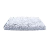 XIEMINLE Cama calmante para perro, lavable, para cachorros, almohada de felpa con funda extraíble, colchón suave y esponjoso con parte inferior antideslizante (100 x 60 x 10 cm, gris claro)