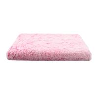 XIEMINLE Cama calmante para perro, lavable, para cachorros, almohada de felpa con funda extraíble, colchón suave y esponjoso con parte inferior antideslizante (75 x 50 x 8 cm, rosa)