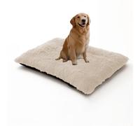 XIEMINLE Cama grande para perro para jaula, cojín mullido para mascotas, lavable, con funda extraíble, colchón calmante para mascotas, suave y cálido, base antideslizante (70 x 50 x 8 cm, color