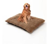 XIEMINLE Cama lavable para perro, mullida, suave, colchón calmante para mascotas, cojín de felpa con funda extraíble, almohadilla cálida para cachorros con parte inferior antideslizante (100 x 70 x 10