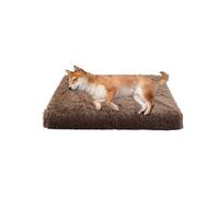 XIEMINLE Cama ortopédica para perros, colchón suave para jaula de perro con funda lavable y extraíble con cremallera, alfombrilla de felpa para mascotas, esponjosa, antiansiedad, almohadilla cálida