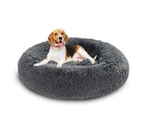 XIEMINLE Cama ortopédica para perros, mullida y circular para mascotas, cojín de felpa antiansiedad, cálido, nido de mascotas, lavable, redondo, colchón para cachorros, dona, tapete suave para gatos