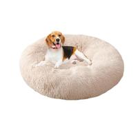 XIEMINLE Cama ortopédica para perros, mullida y circular para mascotas, cojín de felpa antiansiedad, cálido, nido de mascotas, lavable, redondo, colchón para cachorros, dona, tapete suave para gatos