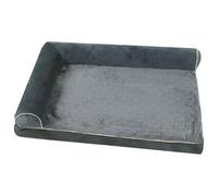 XIEMINLE Cama ortopédica para perros, sofá de felpa para mascotas, cama calmante para mascotas, nido acogedor para cachorros con funda extraíble lavable y parte inferior antideslizante (75 x 50 x 14