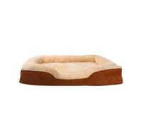 XIEMINLE Cama ortopédica para perros, sofá rectangular para mascotas, sofá suave para mascotas con refuerzo lateral, alfombrilla calmante para cachorros con funda extraíble lavable y parte inferior