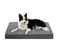 XIEMINLE Cama para jaula de perro, mullida, colchón antiansiedad con funda extraíble y parte inferior antideslizante, cojín suave para cachorros, cojín de almohada para perros medianos y grandes (91 x