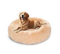 XIEMINLE Cama para perro, cojín de felpa autocalentable para mascotas, lavable a máquina, nido de perro, cama grande para mascotas, colchón redondo para cachorros, tapete calmante para cachorros con