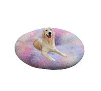 XIEMINLE Cama para perro con forma de dona, cama cálida para mascotas, mullida, antiansiedad, cojín redondo para mascotas, lavable a máquina, colchón calmante para cachorros, nido para cachorros con