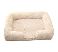 XIEMINLE Cama para perro mullida para mascotas, sofá para perros con forro impermeable, sofá para mascotas con cojín de refuerzo de tres lados y parte inferior antideslizante, nido para cachorros con