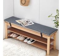 XIEMINLE Cojín de banco, almohadilla de madera para silla de comedor con parte inferior antideslizante, cojín de sofá de algodón lavable, tapete de asiento de columpio interior con cremallera,