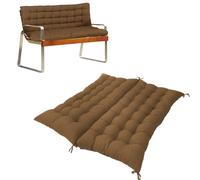 XIEMINLE Cojín de banco para muebles de interior, cojín grueso para asiento de cocina, banco de comedor, sofá, ventana de salón, cojín capitoné para silla de piano con correa y respaldo (120 x 100 x 8