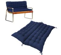 XIEMINLE Cojín de banco para muebles de interior, cojín grueso para asiento de cocina, banco de comedor, sofá, ventana de salón, cojín capitoné para silla de piano con correa y respaldo (120 x 100 x 8