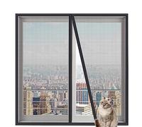 XIEMINLE Malla protectora para ventana con cremallera para gato, tamaño personalizado, red de seguridad para gatos, mosquitera autoadhesiva antimosquitos, ancho x alto: 120 x 120 cm, posición 12