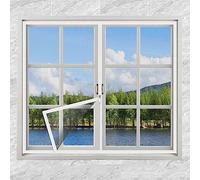 XIEMINLE Malla protectora para ventana para gato, malla de red de tamaño personalizado con cremallera, red de seguridad para gatos con cinta autoadhesiva, pantalla de seguridad para ventana de balcón