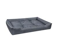 XIEMINLE Sofá cama impermeable para perro, tapete antiansiedad para cachorros y gatitos, cama para mascotas, nido de perro con cojín de refuerzo de tres lados y parte inferior antideslizante (90 x 60