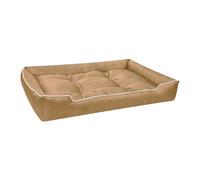 XIEMINLE Sofá cama impermeable para perros, tapete antiansiedad para cachorros y gatitos, cama para mascotas, nido de perro con cojín de refuerzo de tres lados y parte inferior antideslizante (90 x 60