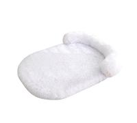 XIEMINLE Sofá cama para perro para interior con forro impermeable, colchón antiansiedad para cachorros, sofá cama con funda extraíble lavable y parte inferior antideslizante (55 x 40 x 11 cm, blanco)