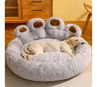 XIEMINLE Sofá cama para perros para interiores, almohada ortopédica para el cuello, sofá cama cálida para mascotas, tapete antiansiedad para cachorros y gatitos, sofá de felpa para mascotas con parte