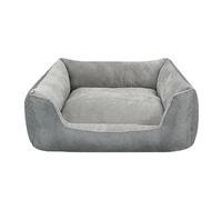 XIEMINLE Sofá cama para perros para interiores, tapete antiansiedad para cachorros y gatitos, cama mullida para mascotas, sofá acogedor para perros con cojín de refuerzo de cuatro lados y parte