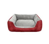 XIEMINLE Sofá cama para perros para interiores, tapete antiansiedad para cachorros y gatitos, cama mullida para mascotas, sofá acogedor para perros con cojín de refuerzo de cuatro lados y parte