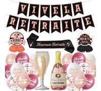 Xietaea - Kit de globos para decoración de jubilación, bandera, diseño de bandera, para fiesta de hombre y mujer