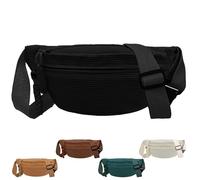 XIEXIESHER Riñonera Mujer, Bolsa de Cintura, Riñonera de Pana, Bum Bags, Hip Bag, Gürteltasche, Cord Brusttasche, Sport Hüfttaschen für Herren Outdoor Reise Laufen Schule(Schwarz)