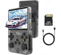 XiFanHo R36S Retro Handheld Game Console 128G - Pantalla IPS de 3,5" con 40000+ Classic Games, portátil, Pocket Video Player Game Player Open Source Linux OS con batería de 3500 mAh (negro)