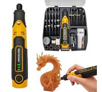 XIFOWE Kit de herramientas de lijado y pulido de resina curada impresa en 3D, mini lijadora rotativa eléctrica inalámbrica Tepy-C con 57 accesorios para taladrar, lijar y pulir modelos de resina