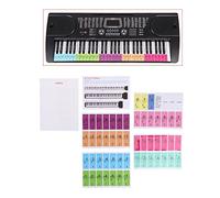 XIGAWAY 61 88 Teclas Notas Pegatinas Piano Electrónico Teclado Stave Stave Adhesivo Blanco Key Staff