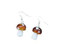 XIGAWAY Aretes minimalistas de seta y fresa, aretes geométricos de aleación de plata para mujer, delicado regalo diario de joyería para oficina e informal