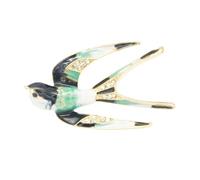 XIGAWAY Broche clásico de golondrina con detalles de cristal, pin de aleación esmaltada para hombres y mujeres (9 g), talla única, Metal