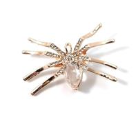 XIGAWAY Broche de cristal para bufanda, 4,7 x 2,4 cm, aleación de diamantes de imitación, broche de doble pin para mujer, accesorio de moda multifuncional en 4 colores, listo para regalo, talla única