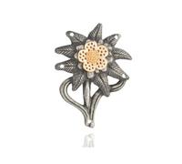XIGAWAY Broche floral para mujer, accesorio de collar de cristal de aleación de plata, accesorio para chaqueta de solapa, chaqueta, traje, estilo europeo vintage, regalo de boutique