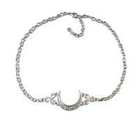 XIGAWAY Cadena de cabeza de luna creciente, joyería para la frente, tocado bohemio de plata vintage para mujer