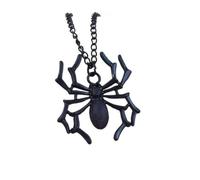 XIGAWAY Collar con colgante de araña para mujer, cadena de aleación de zinc negro mate dorado envejecido con temática animal, 1, Metal, No es una piedra preciosa
