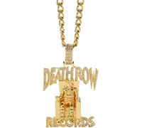 XIGAWAY Collar con colgante de circonita para hombre y mujer, cadena gruesa de oro y plata con circonita cúbica, 1, Metal, No es una piedra preciosa