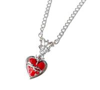 XIGAWAY Collar con colgante de corazón para mujer, acero inoxidable, recuerdo de recuerdo, estilo dulce y fresco, regalo de joyería