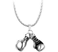 XIGAWAY Collar con colgante de guante de hip hop para hombre, cadena de maíz dorado/plateado/negro pistola, collar unisex, 1, Metal, No es una piedra preciosa